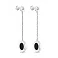 Серебряные серьги с ониксом (арт. 7518/5519о) – изображение 1