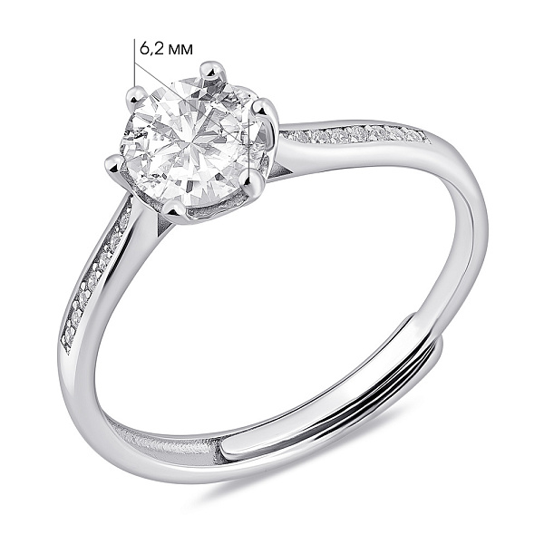 Серебряное кольцо с фианитами (арт. 7501/8061) – изображение 2