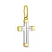 Хрестик з жовтого і білого золота (арт. 440751жб) – зображення 1