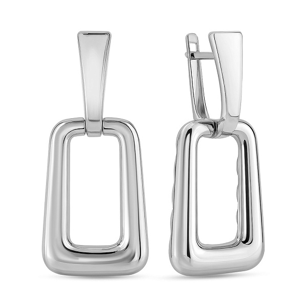 Серьги из белого золота (арт. 111328б) – изображение 1
