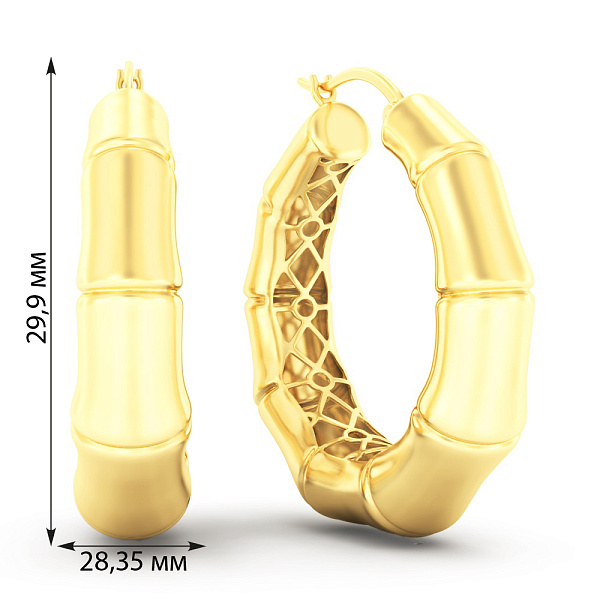 Золоті сережки Francelli в жовтому кольорі металу (арт. 111204ж) – зображення 5