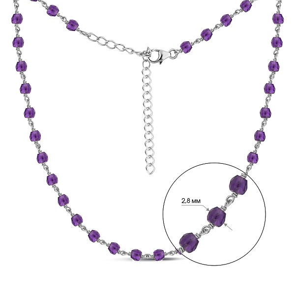 Серебряное колье с аметистами (арт. 7507/2126249А) – изображение 2