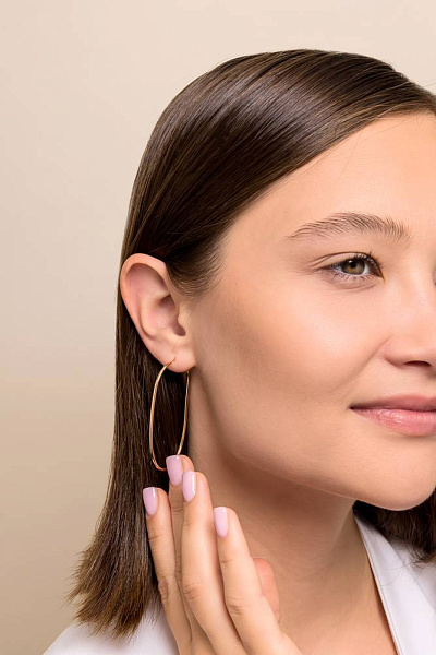 Золотые серьги-кольца (арт. 109965/55) – изображение 4