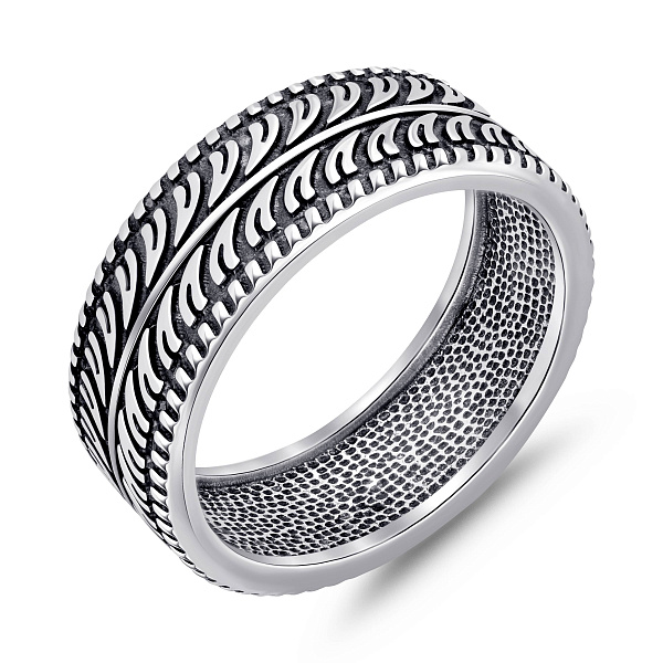 Массивное серебряное кольцо с чернением (арт. 7901/10137) – изображение 1