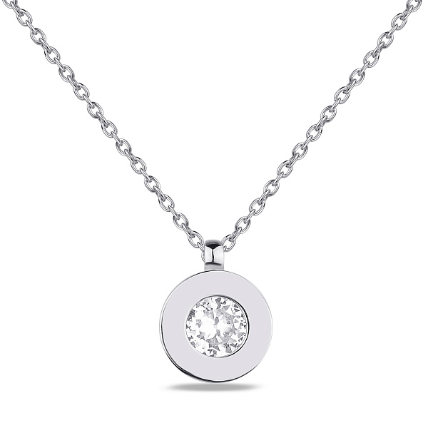 Срібне кольє з фіанітом (арт. 7507/1755) – зображення 1