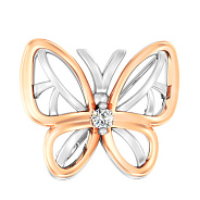 Золота брошка «Метелик» з фіанітом (арт. 360089)