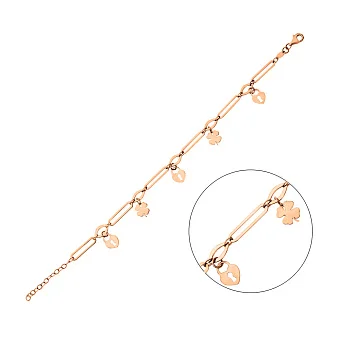 Золотий браслет з підвісками (арт. 326381)