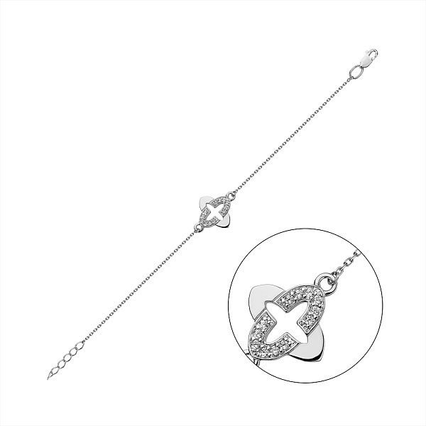 Серебряный браслет с фианитами (арт. 7509/685брп) – изображение 1