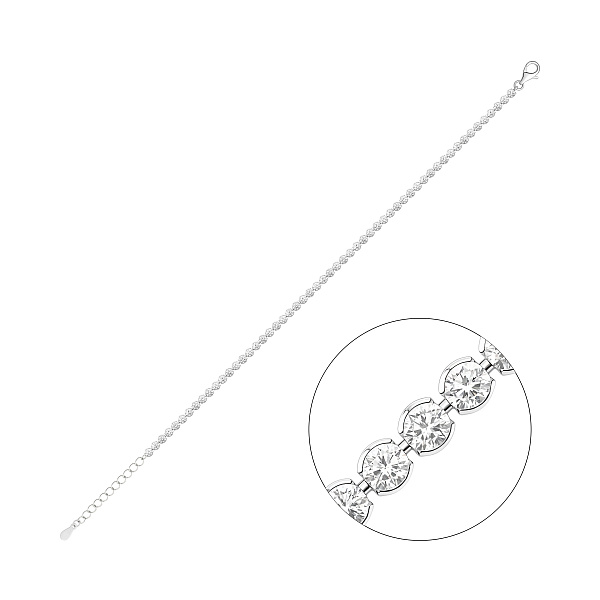 Серебряный браслет с фианитами (арт. 7509/5170) – изображение 1