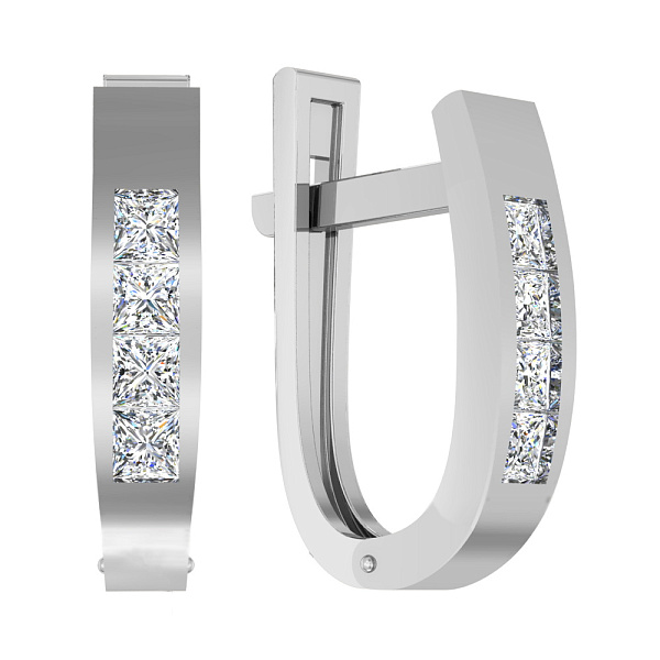 Золоті сережки з фіанітами (арт. 110534б) – зображення 1