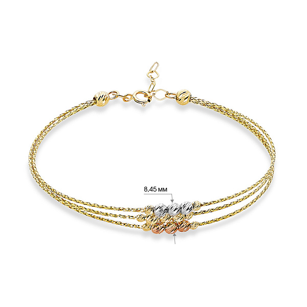 Браслет Orbit из комбинированного золота (арт. 324938жкб) – изображение 3