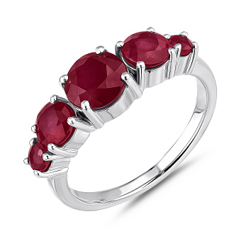 Серебряное кольцо с рубинами (арт. 7501/2147046Р)
