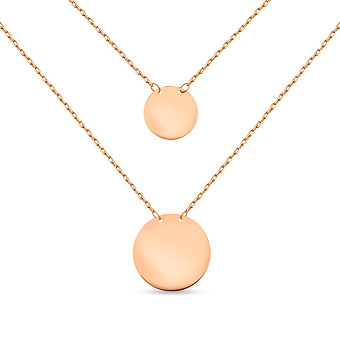 Багатошарове кольє "Монети" з золота (арт. 351959/10)