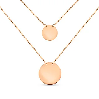 Багатошарове кольє "Монети" з золота (арт. 351959/10)