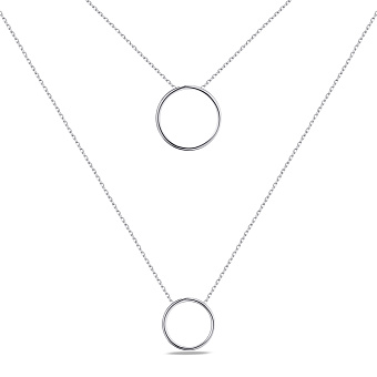 Фото Срібне кольє Trendy Style без каменів (арт. 7507/1879)