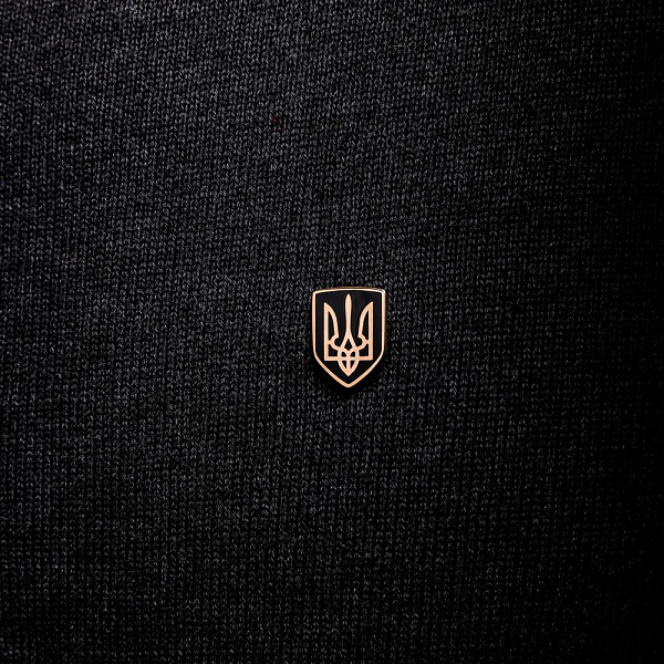 Золотий Значок Герб України-Тризуб з емаллю (арт. 360193ч) – зображення 2