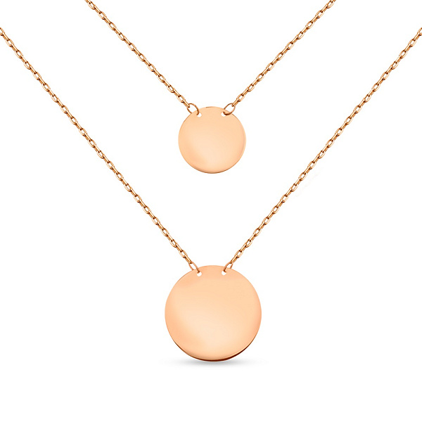 Багатошарове кольє "Монети" з золота (арт. 351959/10) – зображення 1