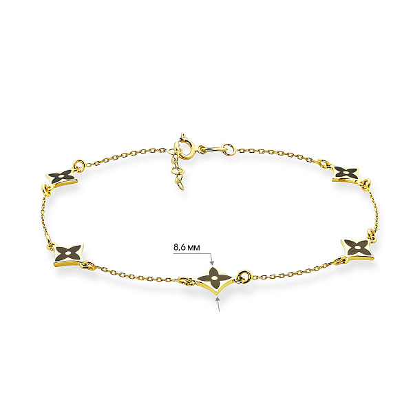 Браслет золотий з емаллю (арт. 324467жеч) – зображення 2