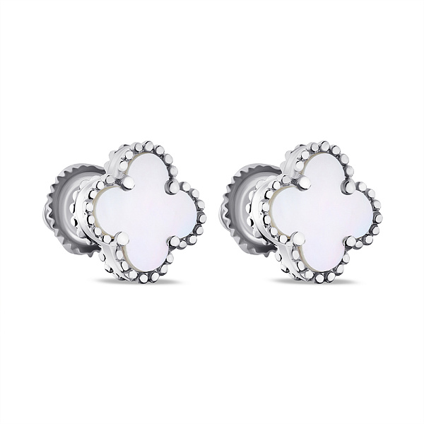 Серебряный серьги с перламутром (арт. 7518/6721/7п) – изображение 1