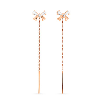 Золотые серьги-протяжки Бантики (арт. 111321)