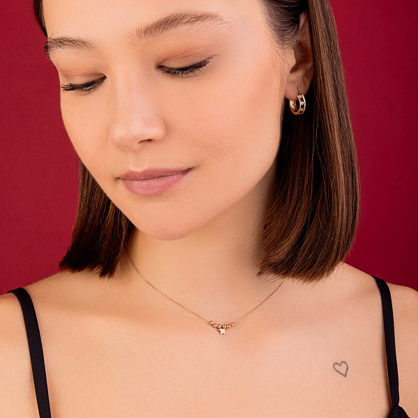 Золотое колье Звезда (арт. 352570) – изображение 3