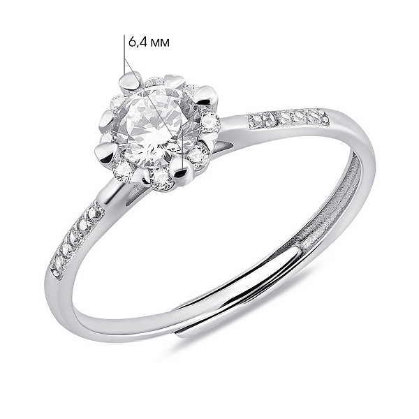 Кольцо из серебра с фианитамы (арт. 7501/8056) – изображение 2