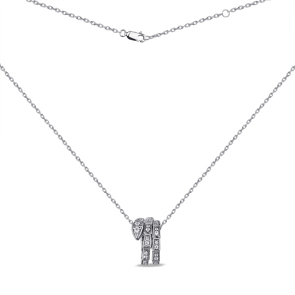 Кольє зі срібла Змія з фіанітами (арт. 7507/1460/1) – зображення 2