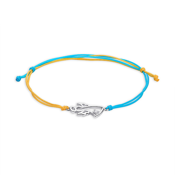 Браслет на нити с серебряной вставкой Ангел (арт. 7309/4734гж) – изображение 1