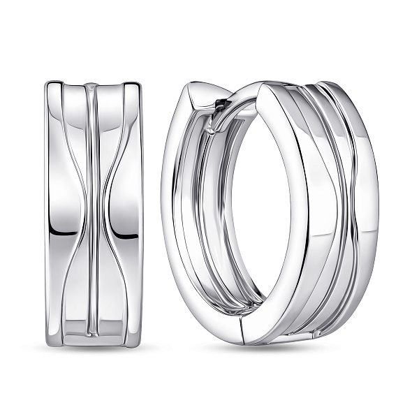 Серебряные серьги-конго (арт. 7502/10155/15) – изображение 1