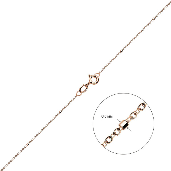 Браслет из красного золота на ногу (арт. ц3120701н) – изображение 2