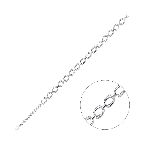 Серебряный браслет с фианитами (арт. 7509/4859) – изображение 1
