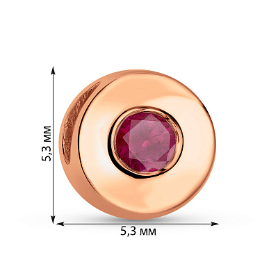 Золотой кулон с рубином (арт. 3102566201р)