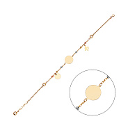 Браслет из золота "Монеты" с фианитами (арт. 325167/10жбкП2)