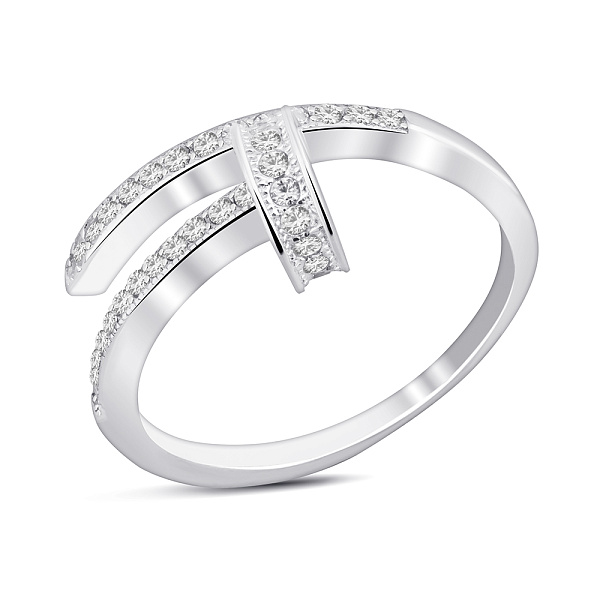 Серебряное кольцо Гвоздь с фианитами (арт. 7501/8319) – изображение 1
