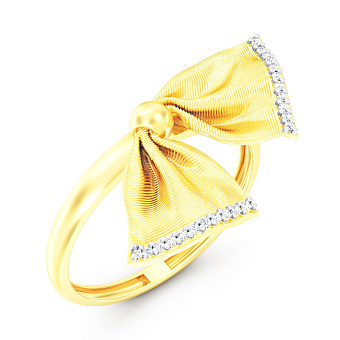 Фото Кольцо Francelli из желтого золота с бриллиантами (арт. К141357005ж)