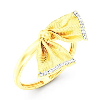 Каблучка Francelli з жовтого золота з діамантами (арт. К141357005ж)