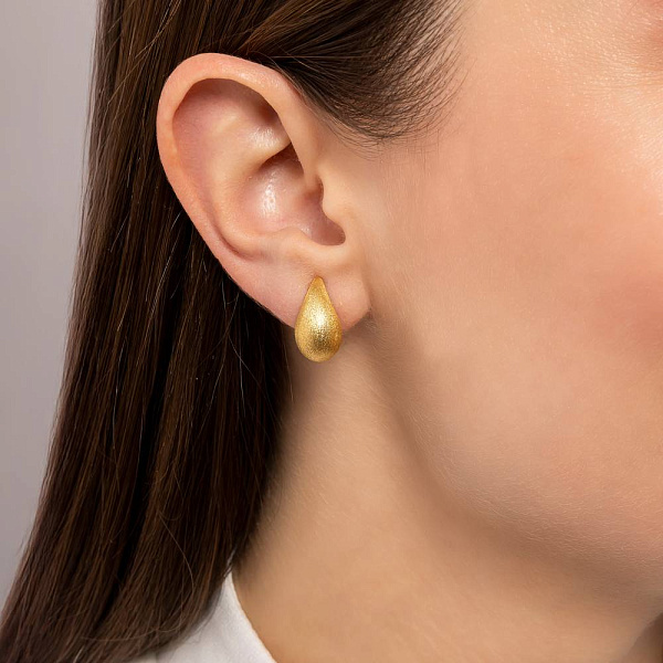 Золоті сережки Крапля Francelli (арт. 1091888жм) – зображення 2