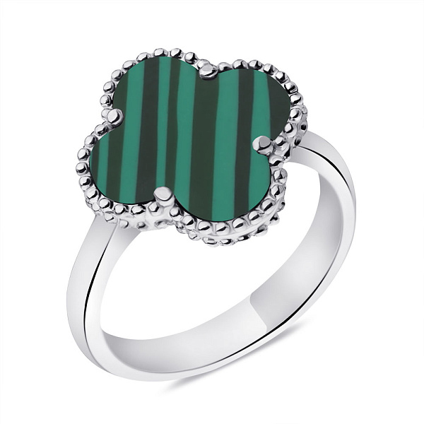 Срібна каблучка з малахітом (арт. 7501/6566/15млх) – зображення 1