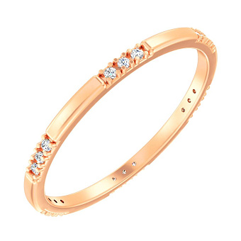 Фото Кольцо из красного золота с бриллиантами  (арт. К011337005)