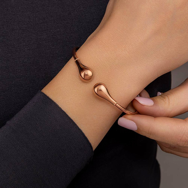 Жесткий браслет из красного золота (арт. 3261252) – изображение 2