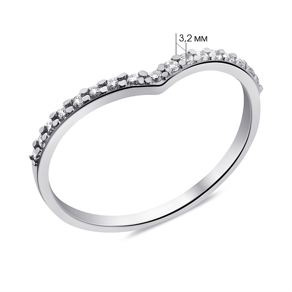 Кольцо из серебра с фианитами (арт. 7501/А092кю) – изображение 2