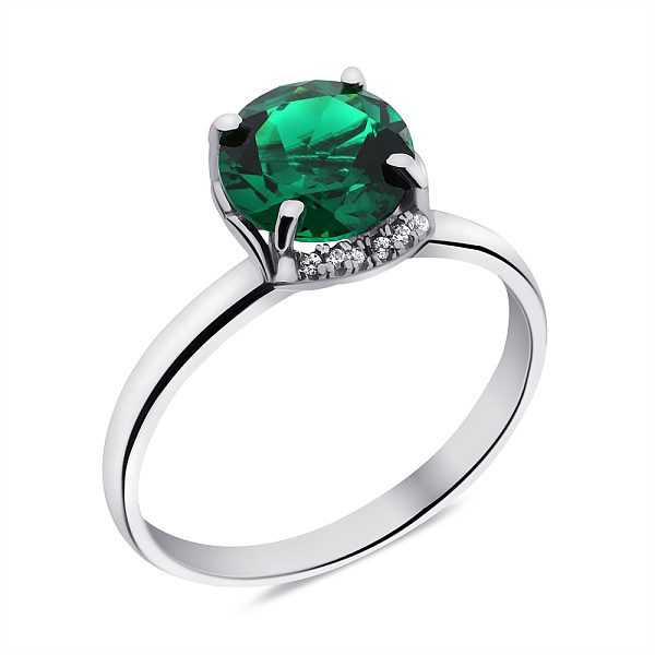 Кольцо из серебра с кварцем и фианитами (арт. 7501/2288Пкз) – изображение 1