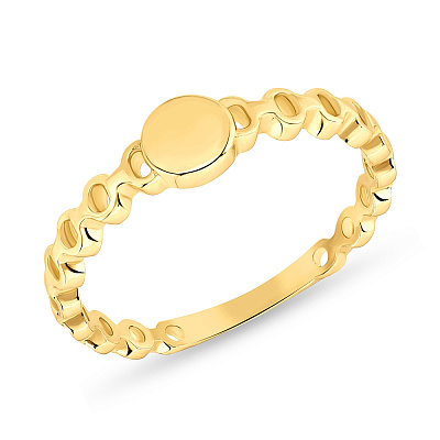 Кольцо из желтого золота без камней (арт. 155282ж)