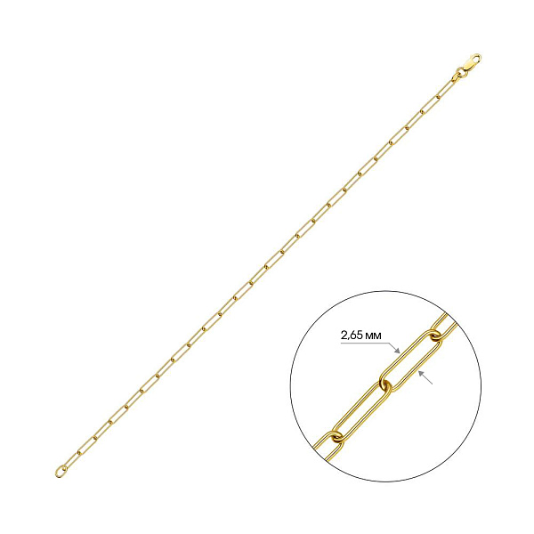 Тонкий браслет из желтого золота "Звенья" (арт. 325420ж) – изображение 3