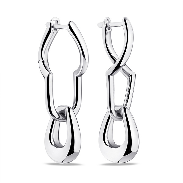 Серьги из серебра без камней (арт. 7502/9347) – изображение 1
