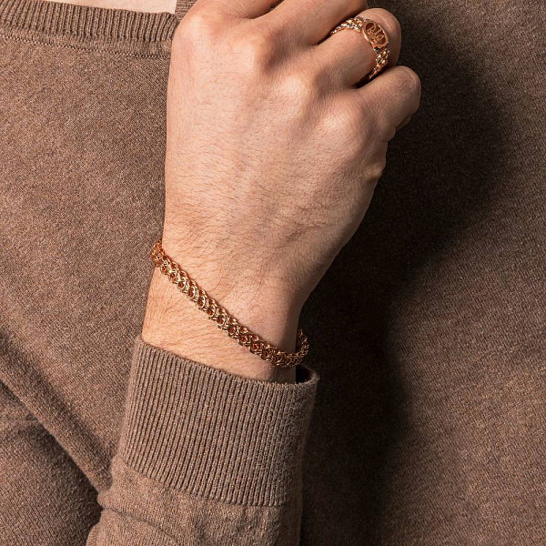 Ланцюговий браслет з червоного золота (арт. ц305210Д) – зображення 2