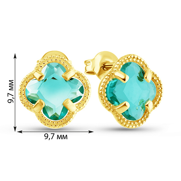 Серьги из желтого золота (арт. 1091277жз) – изображение 4