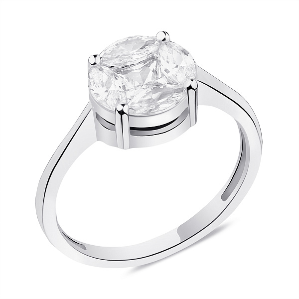 Серебряное кольцо с фианитами (арт. 7501/6222) – изображение 1