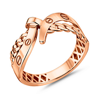 Кольцо из красного золота без камней (арт. 156782)