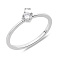 Серебряное кольцо с одним фианитом (арт. 7501/8039) – изображение 2
